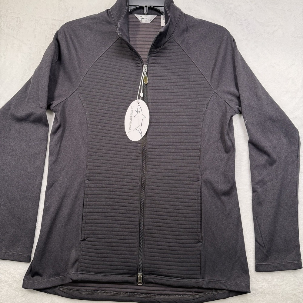 Greg Norman Jacket Womens Medium Black Warm Stretch Trump Golf Club G2TPJ473